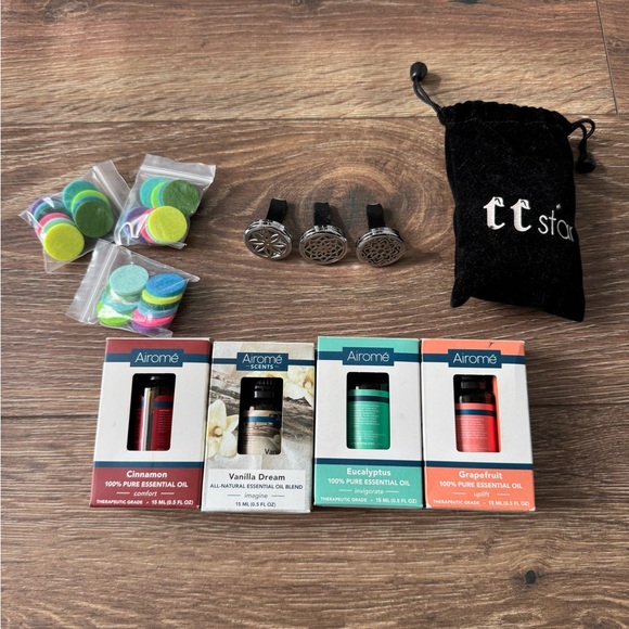 Essential Oil Set with Diffuser Clips - Picture 1 of 4